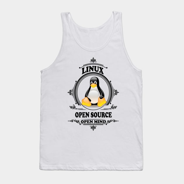 Linux - Open Source - Open Mind Tank Top by Cyber Club Tees